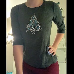 Bedazzled Christmas Tree Shirt